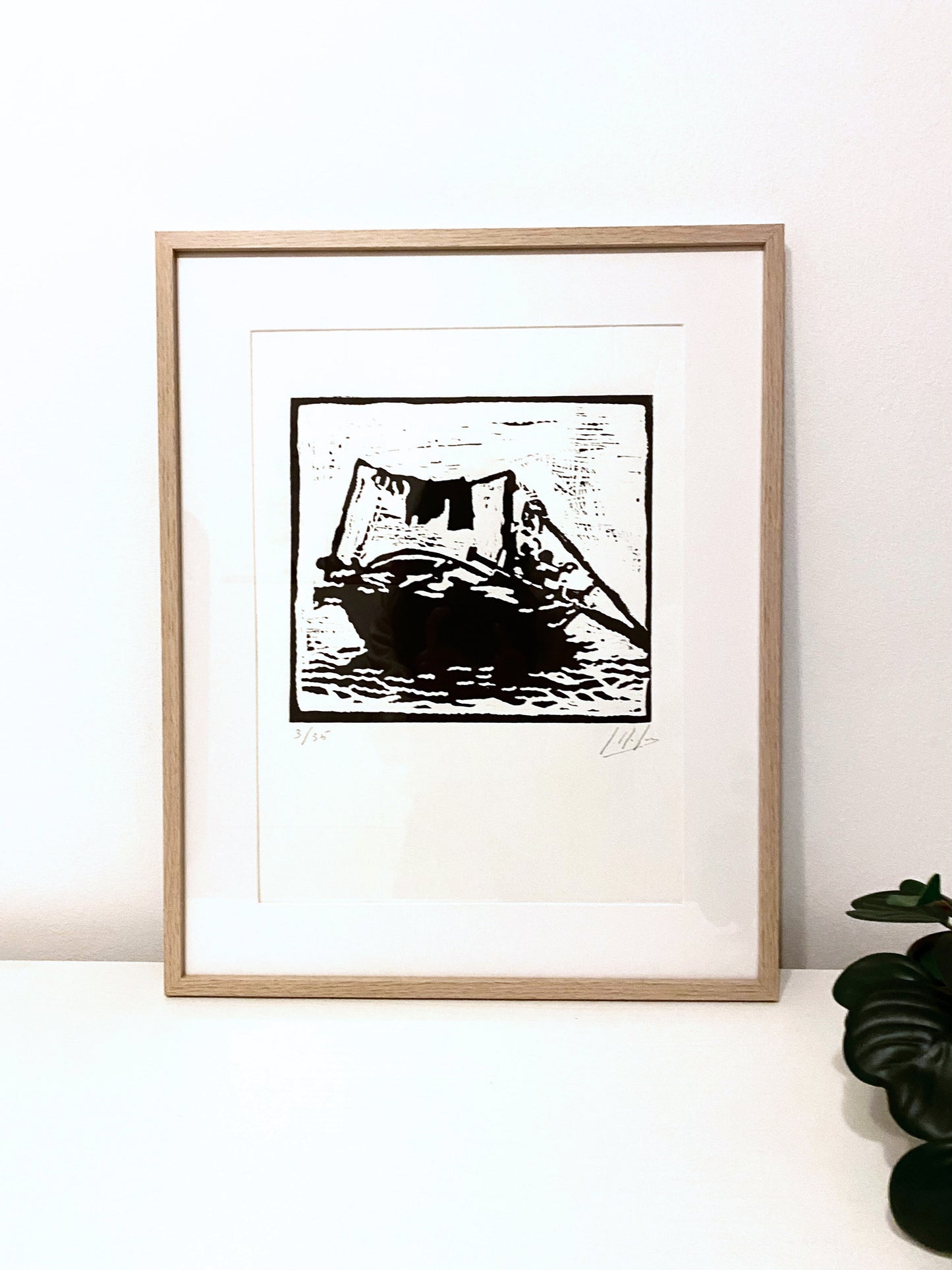 Serigrafía Una vela.